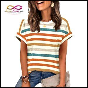 Soft Polyester Spandex Short Sleeve Crewneck T-Shirt Regular Fit Casual Wear